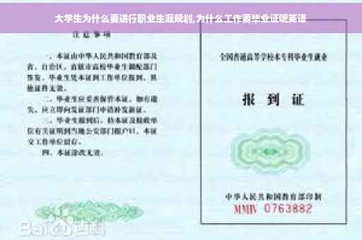 大学生为什么要进行职业生涯规划,为什么工作要毕业证呢英语