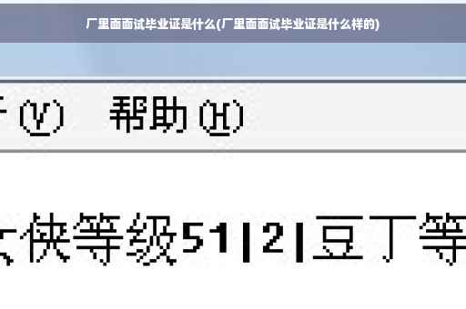 厂里面面试毕业证是什么(厂里面面试毕业证是什么样的)