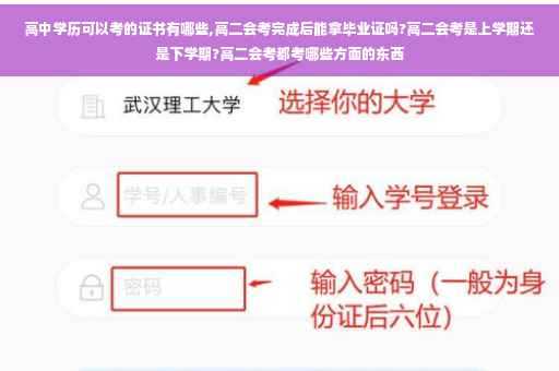 高中学历可以考的证书有哪些,高二会考完成后能拿毕业证吗?高二会考是上学期还是下学期?高二会考都考哪些方面的东西