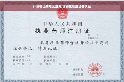 计算机证书怎么查询,计算机领域证书认证