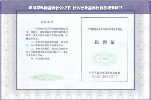 进国家电网需要什么证书-什么行业需要计算机毕业证书