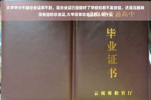 大学学分不够毕业证拿不到，是毕业证已经做好了学校扣着不发给你，还是压根就没有你的毕业证,大学没拿毕业证的人叫什么
