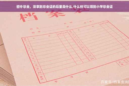 初中毕业，没拿到毕业证的后果是什么,什么样可以领到小学毕业证