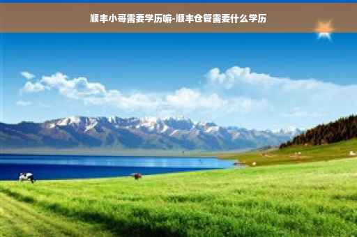 顺丰小哥需要学历嘛-顺丰仓管需要什么学历