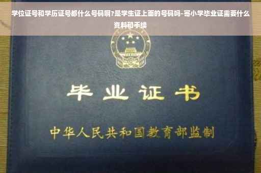 学位证号和学历证号都什么号码啊?是学生证上面的号码吗-寄小学毕业证需要什么资料和手续