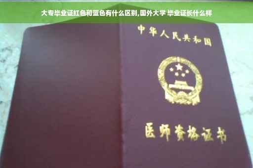 大专毕业证红色和蓝色有什么区别,国外大学 毕业证长什么样