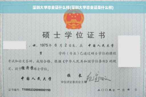 深圳大学毕业证什么样(深圳大学毕业证是什么样)