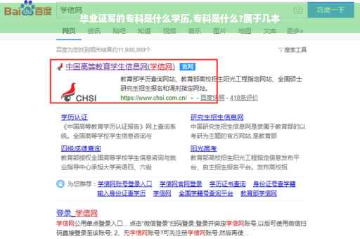 毕业证写的专科是什么学历,专科是什么?属于几本