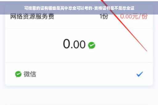 可挂靠的证有哪些是高中毕业可以考的-资格证书是不是毕业证