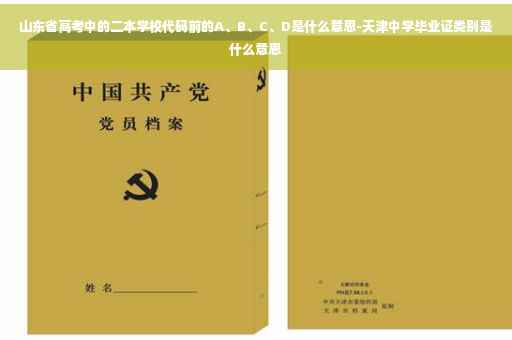 山东省高考中的二本学校代码前的A、B、C、D是什么意思-天津中学毕业证类别是什么意思