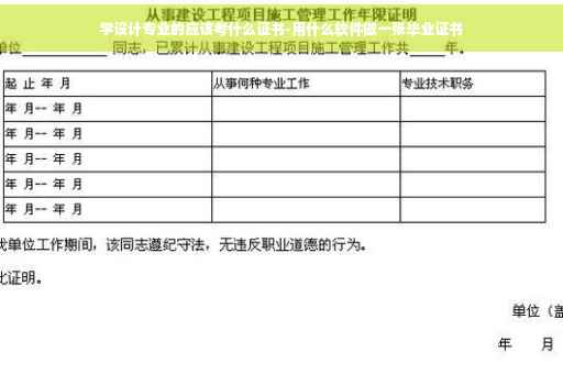 学设计专业的应该考什么证书-用什么软件做一张毕业证书