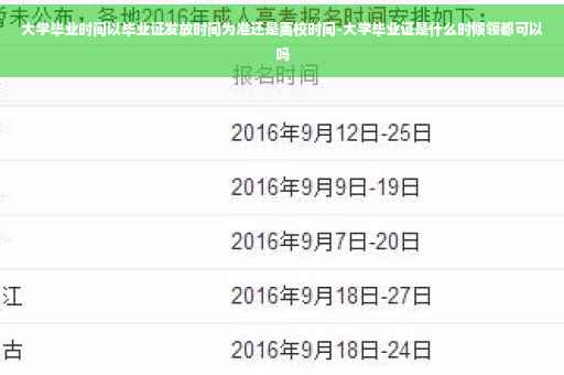 大学毕业时间以毕业证发放时间为准还是离校时间-大学毕业证是什么时候领都可以吗