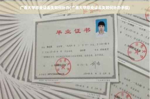 广西大学毕业证丢失如何补办(广西大学毕业证丢失如何补办手续)