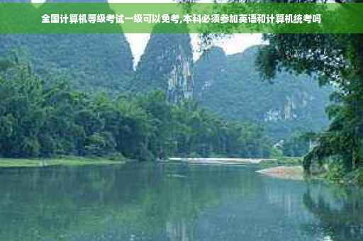 全国计算机等级考试一级可以免考,本科必须参加英语和计算机统考吗