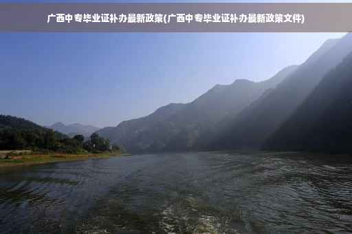 广西中专毕业证补办最新政策(广西中专毕业证补办最新政策文件)