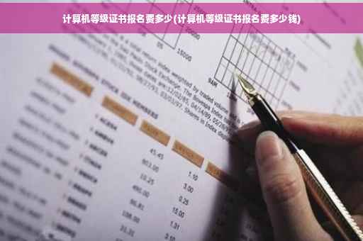 计算机等级证书报名费多少(计算机等级证书报名费多少钱)