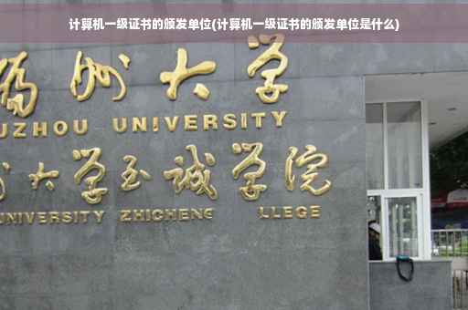 计算机一级证书的颁发单位(计算机一级证书的颁发单位是什么)