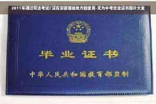 2011年通过司法考试C证在安徽哪些地方能使用-无为中考毕业证书图片大全