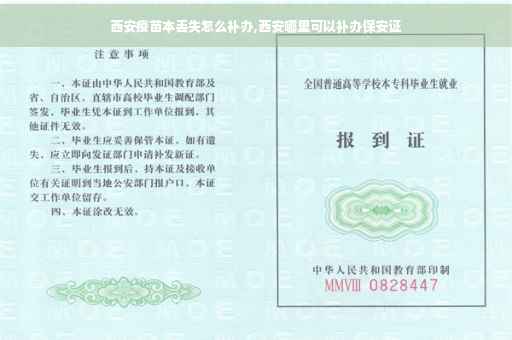 西安疫苗本丢失怎么补办,西安哪里可以补办保安证