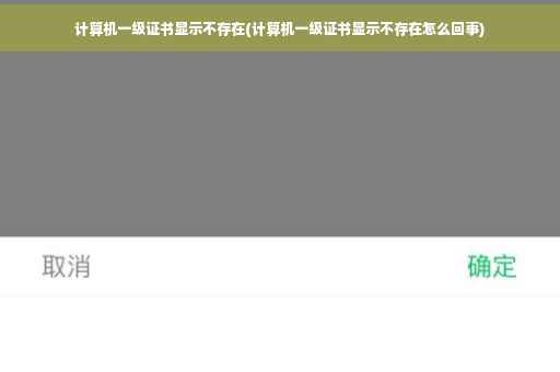 计算机一级证书显示不存在(计算机一级证书显示不存在怎么回事)