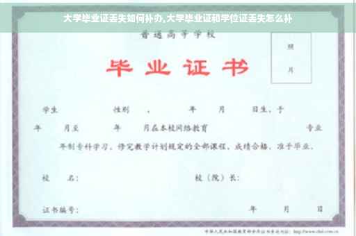 大学毕业证丢失如何补办,大学毕业证和学位证丢失怎么补