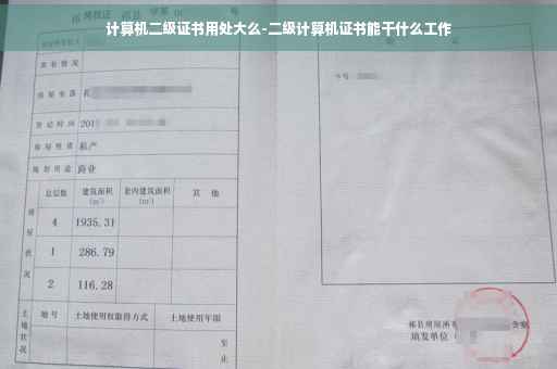 计算机二级证书用处大么-二级计算机证书能干什么工作