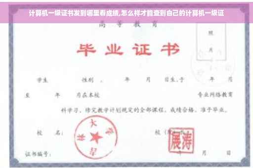 计算机一级证书发到哪里看成绩,怎么样才能查到自己的计算机一级证