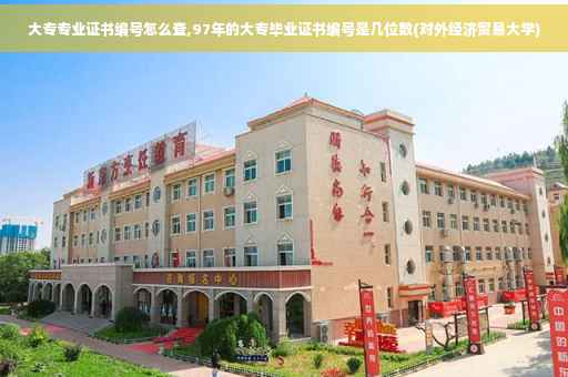 大专专业证书编号怎么查,97年的大专毕业证书编号是几位数(对外经济贸易大学)