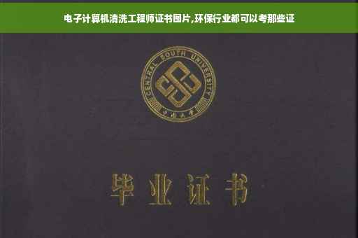 电子计算机清洗工程师证书图片,环保行业都可以考那些证
