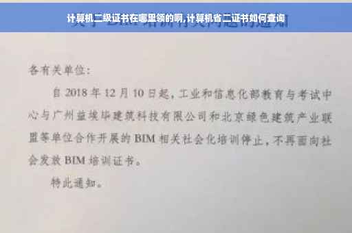 计算机二级证书在哪里领的啊,计算机省二证书如何查询