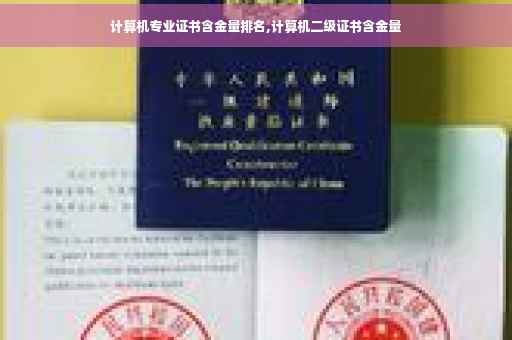 计算机专业证书含金量排名,计算机二级证书含金量