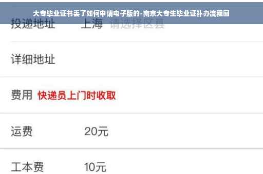 大专毕业证书丢了如何申请电子版的-南京大专生毕业证补办流程图