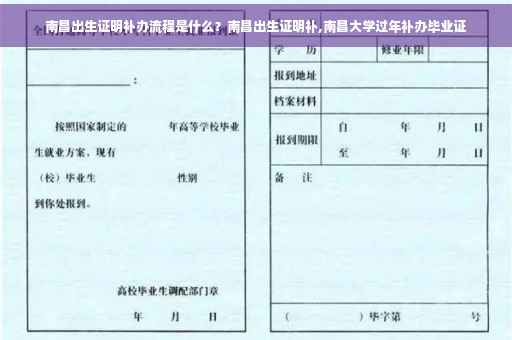 南昌出生证明补办流程是什么？南昌出生证明补,南昌大学过年补办毕业证