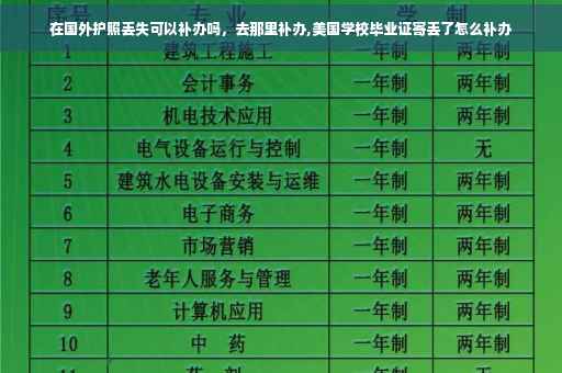 在国外护照丢失可以补办吗，去那里补办,美国学校毕业证寄丢了怎么补办