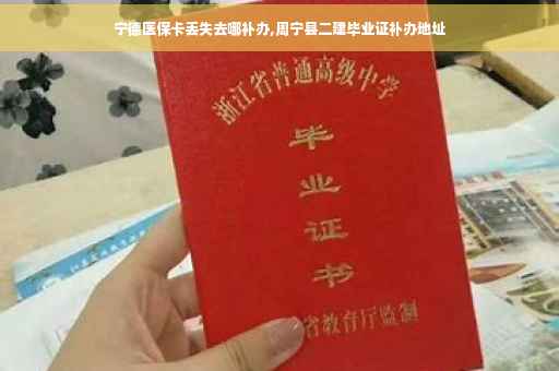 宁德医保卡丢失去哪补办,周宁县二建毕业证补办地址