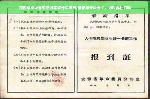 技校毕业证补办新政策是什么意思,技校毕业证丢了，可以再补办吗