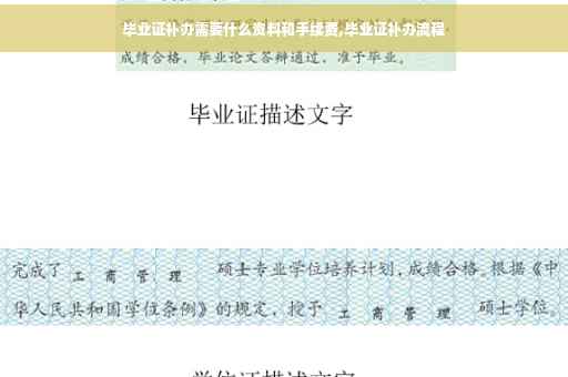 毕业证补办需要什么资料和手续费,毕业证补办流程