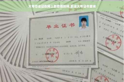 大专毕业证在网上能查得到吗,职业大专证书查询