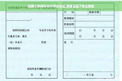 在网上怎样补办大学毕业证,毕业证丢了怎么登报