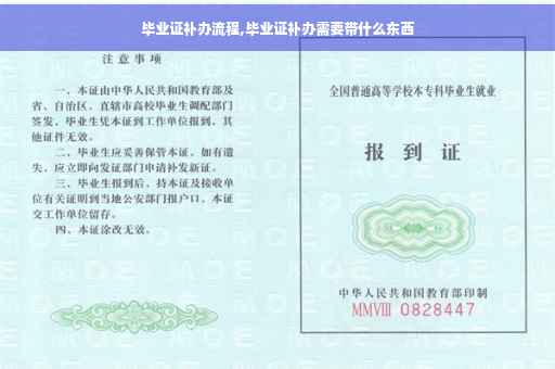 毕业证补办流程,毕业证补办需要带什么东西