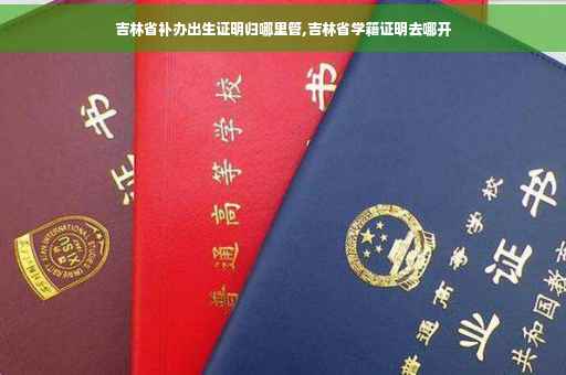 吉林省补办出生证明归哪里管,吉林省学籍证明去哪开
