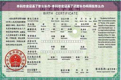 本科毕业证丢了怎么补办-本科毕业证丢了还能补办吗现在怎么办