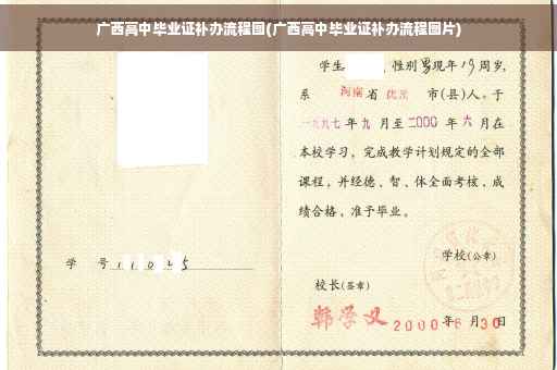 广西高中毕业证补办流程图(广西高中毕业证补办流程图片)