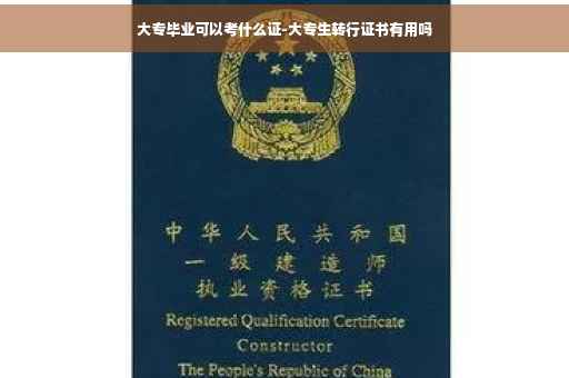 大专毕业可以考什么证-大专生转行证书有用吗