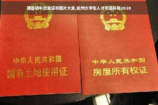 建德初中毕业证书图片大全,杭州大学生人才引进补贴2020