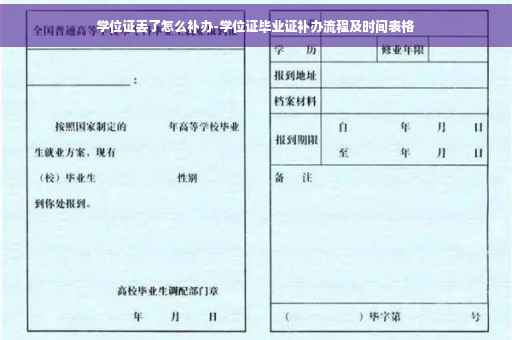 学位证丢了怎么补办-学位证毕业证补办流程及时间表格