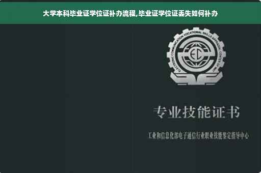 大学本科毕业证学位证补办流程,毕业证学位证丢失如何补办