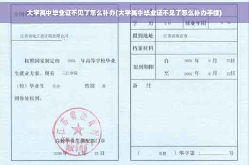 大学高中毕业证不见了怎么补办(大学高中毕业证不见了怎么补办手续)
