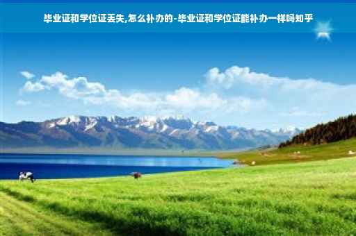 毕业证和学位证丢失,怎么补办的-毕业证和学位证能补办一样吗知乎