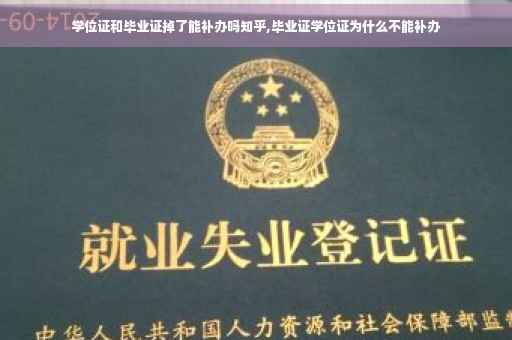 学位证和毕业证掉了能补办吗知乎,毕业证学位证为什么不能补办
